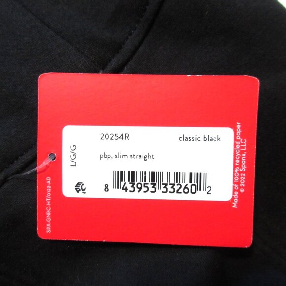 NWT SPANX 20254R The Perfect Pant in Classic Black Slim Straight Ponte Knit L - Picture 3 of 6